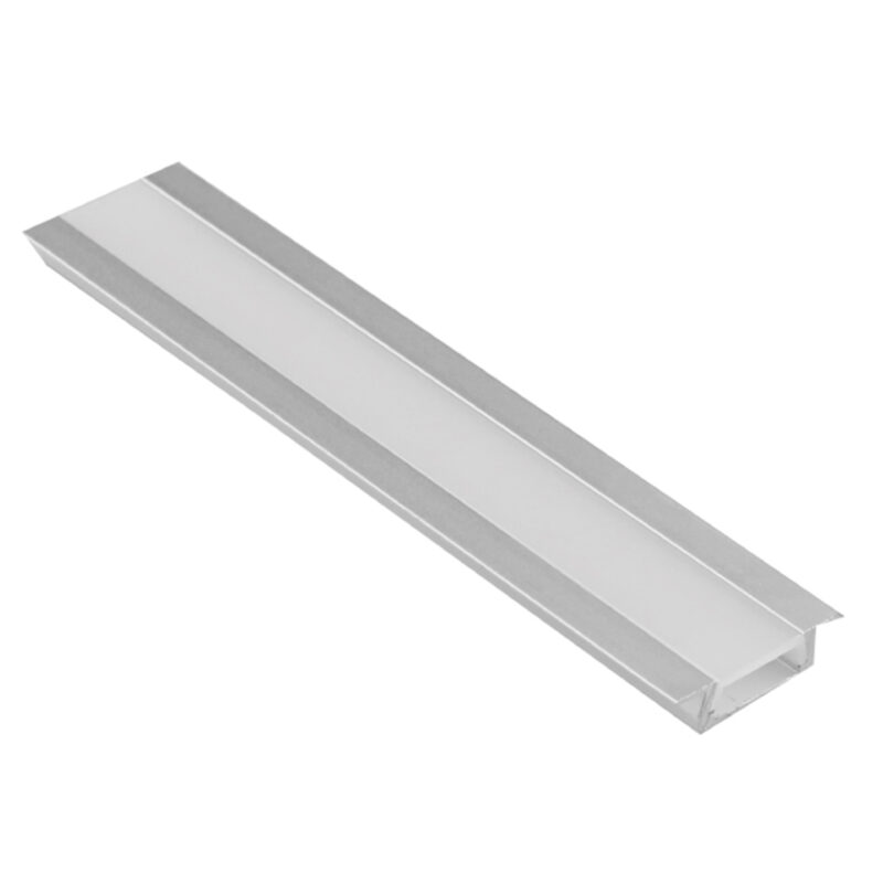 Perfil empotrado plano para cinta LED 2 Mts