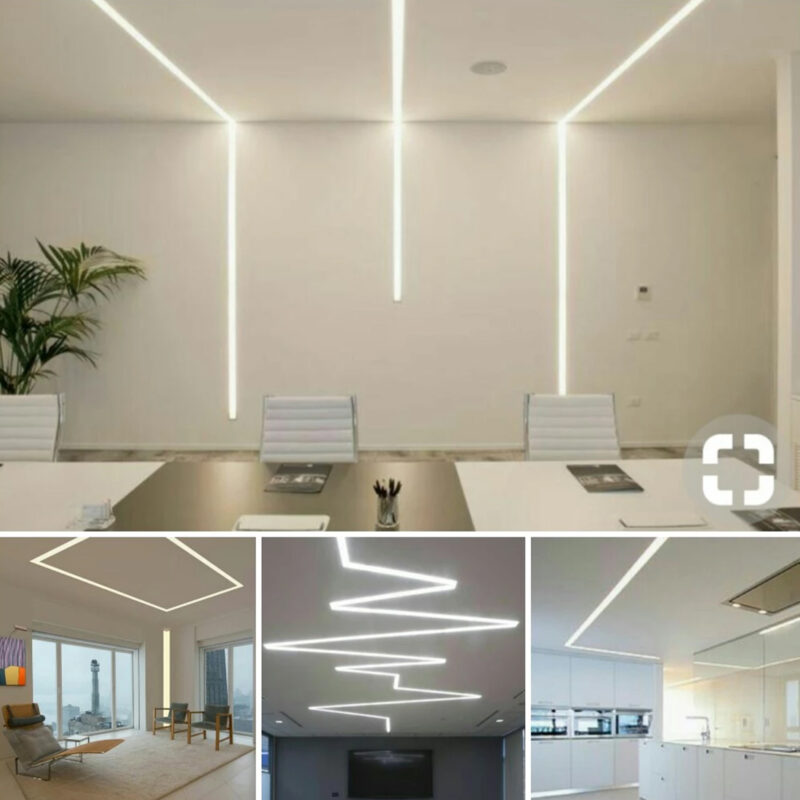 Perfil sobrepuesto alto para cinta LED 3 Mts - Imagen 3