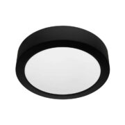 Plafón Slim Circular Negro 18W 220V