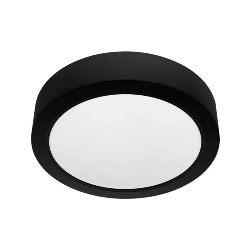 Plafón Slim Circular Negro 18W 220V