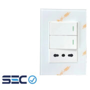Interruptor doble con Tomacorriente