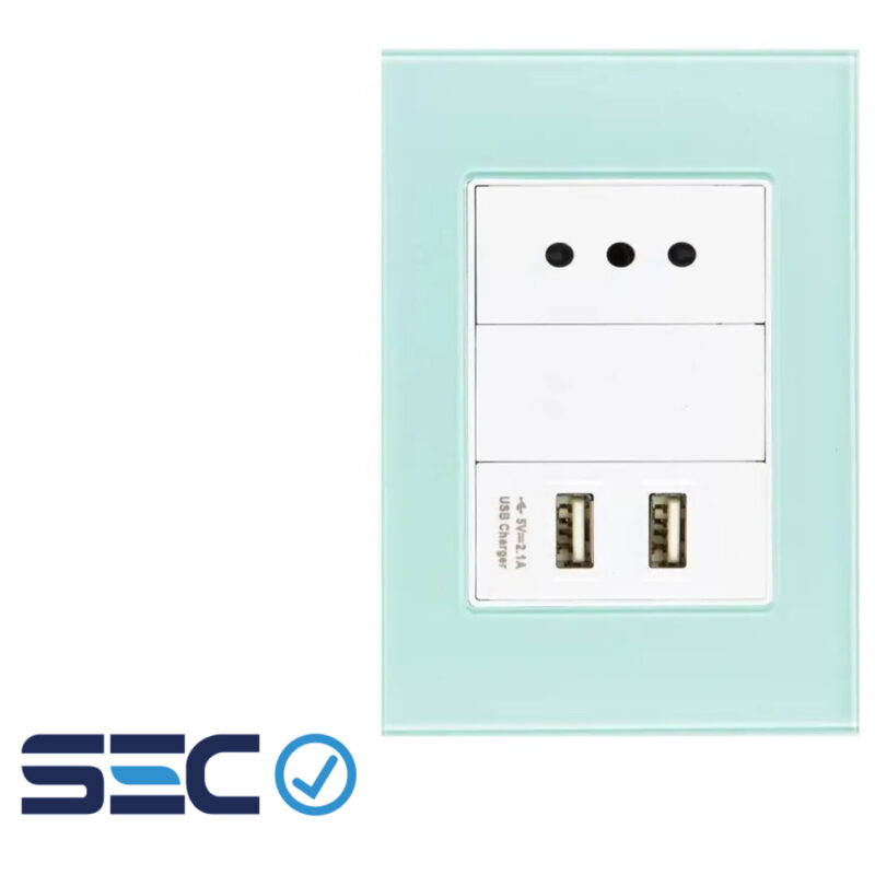 Tomacorriente con doble USB