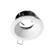 PORTA GU10 RETRAÍDO BLANCO CON VIDRIO