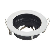 Porta GU10 Retraído Blanco Reflector Negro