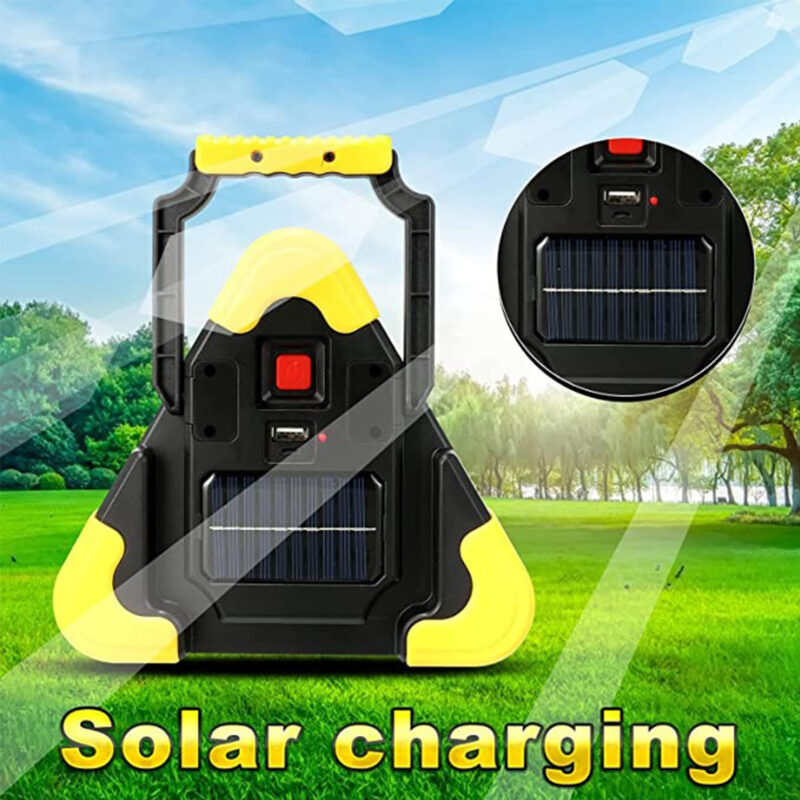 Triángulo de Seguridad LED Solar USB 10W 6000K, Luz Roja Emergencia - Imagen 5