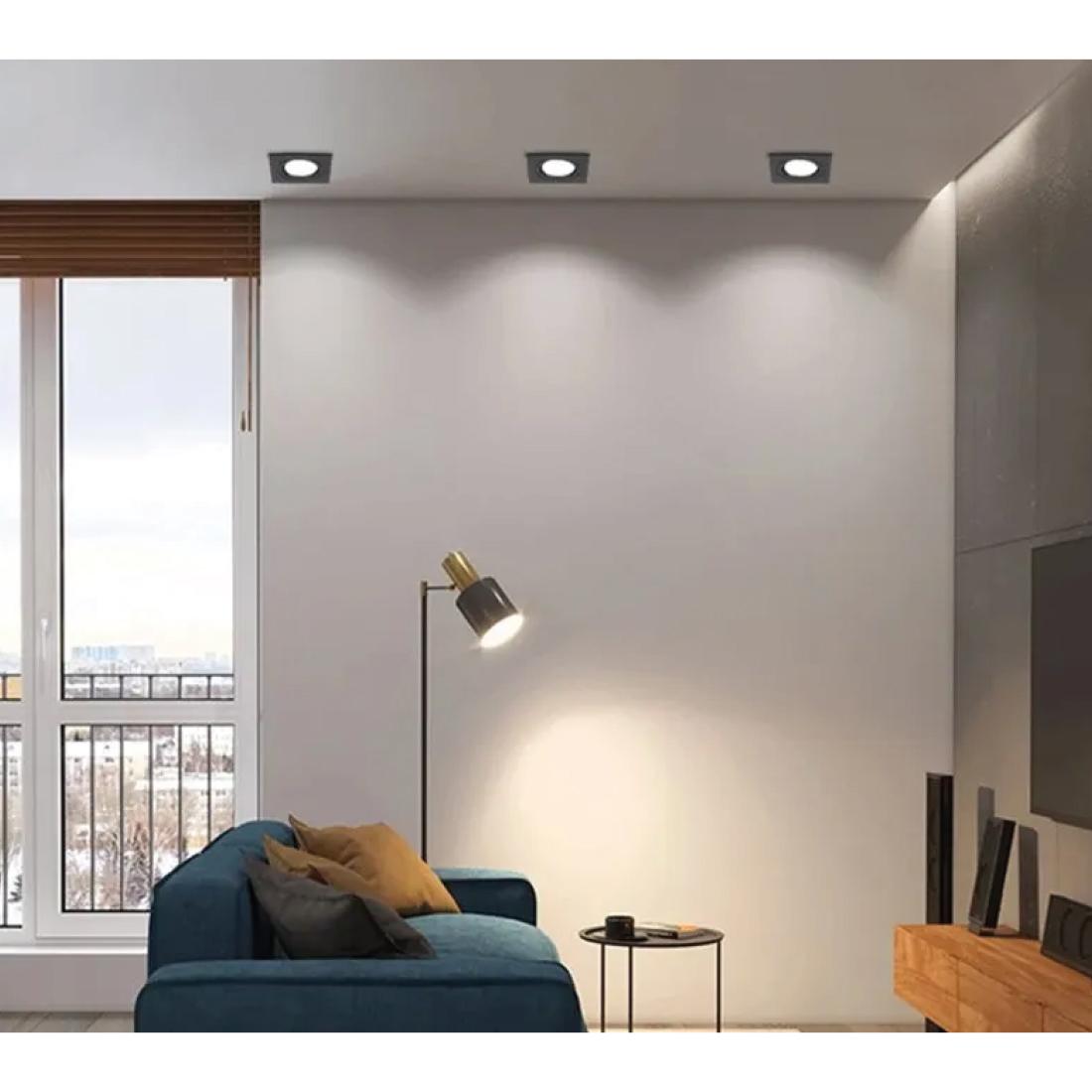 Porta GU10 Cuadrado Color negro, plástico IP20 220V - Imagen 2