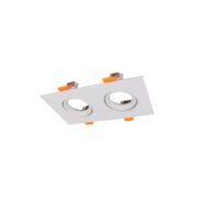 Apliqué cielo Blanco Aluminio 2*GU10